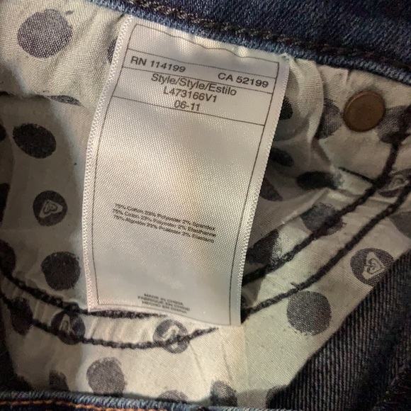 Roxy bootcut flare jeans 7/28 dark wash - Picture 9 of 12